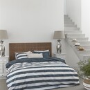 Rivièra Maison Rivièra Maison Lindy Lines Dekbedovertrek - Navy 260x200/220 cm