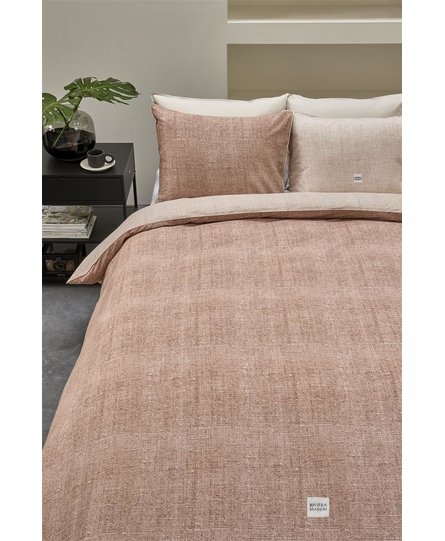 Rivièra Maison Coughton Court Dekbedovertrek - Peach 200x200/220 cm