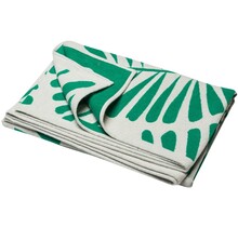 David Fussenegger LUCA cotton plaid - palm leaf 200x140 cm green