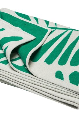 David Fussenegger LUCA cotton plaid - palm leaf 200x140 cm green