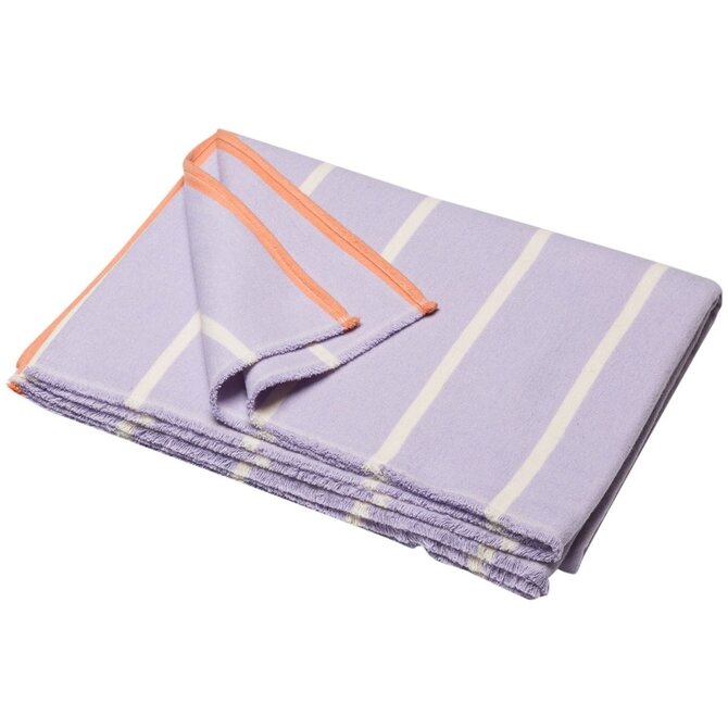 David Fussenegger LUCA flannel cotton plaid - stripes 200x140 cm light violet