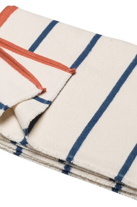 David Fussenegger LUCA flannel cotton plaid - stripes 200x140 cm offwhite