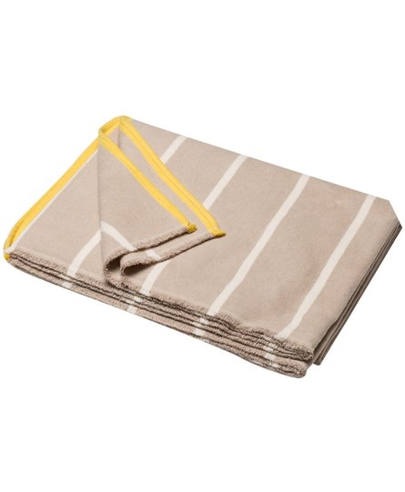David Fussenegger LUCA flannel cotton plaid - stripes 200x140 cm sand