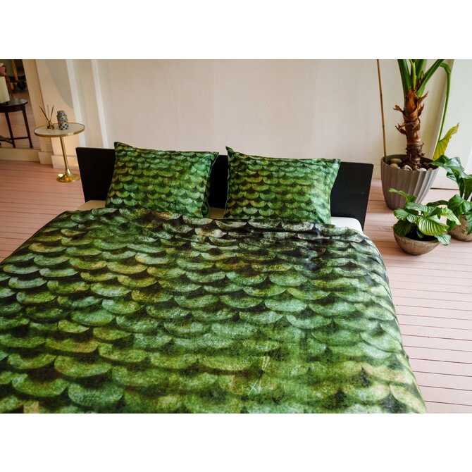 Kayori Koku Dekbedovertrek Satijn 200x200/220 Groen