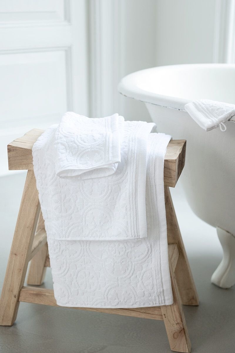 PiP Studio Asciugamano Tile De Pip – Verde – 55x100 Cm – 100% Cotone Spugna 500g/m² – Morbido E Assorbente