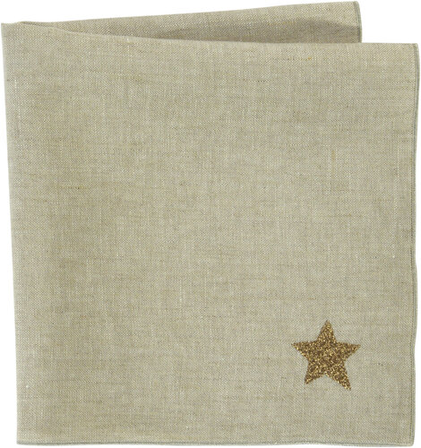 Sander Sander linnen servet Star 45x45 Beige