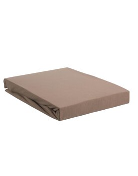 Beddinghouse Jersey Lycra Splittopper Hoeslaken 200x200/220 cm  Taupe