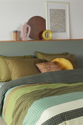 Beddinghouse Juno Dekbedovertrek  Green 200x200/220 cm