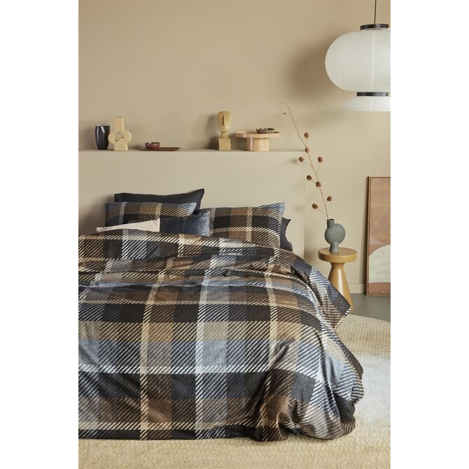 Beddinghouse Brett Dekbedovertrek  Grey 200x200/220 cm