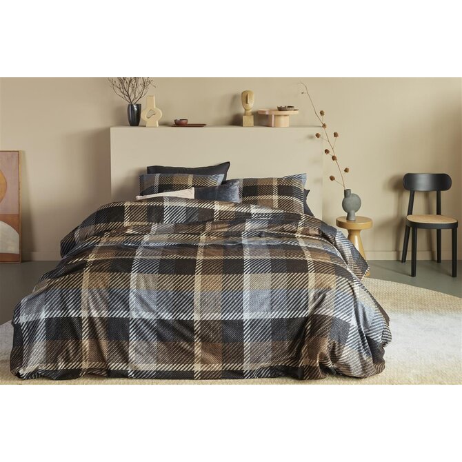 Beddinghouse Brett Dekbedovertrek  Grey 200x200/220 cm