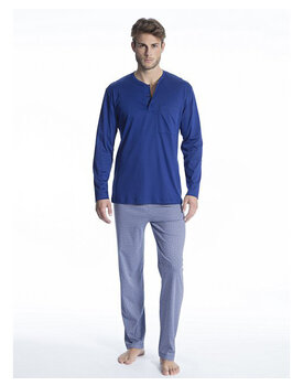 Calida herenpyjama 49861 lang blauw