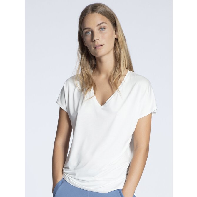 Calida dames pyjamatop kort 14337 wit 910