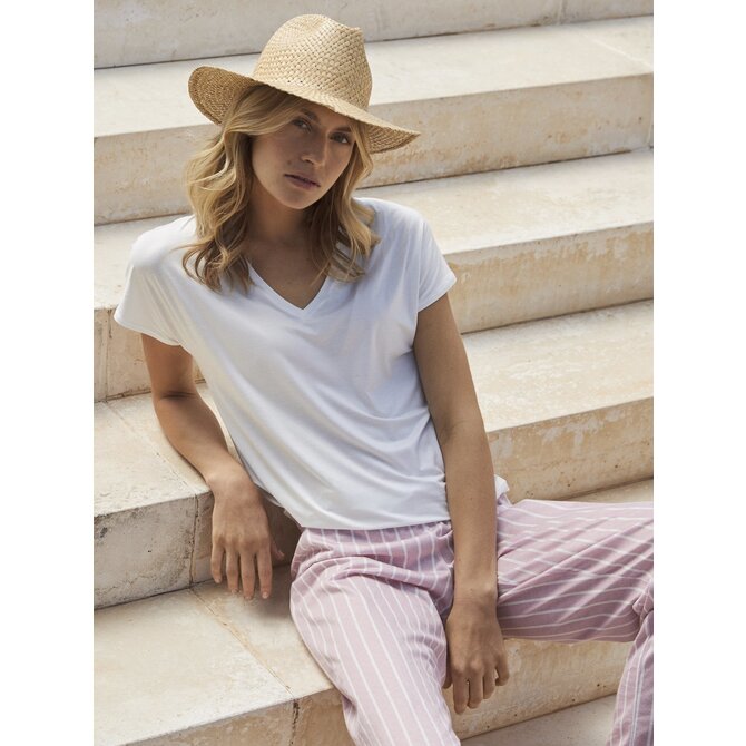 Calida dames pyjamatop kort 14337 wit 910