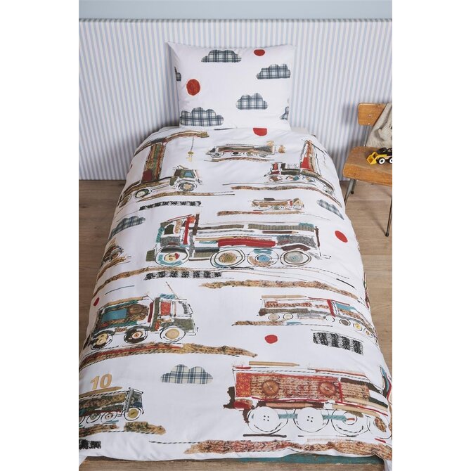 Beddinghouse x Hanneke de Jager Counting Cars Dekbedovertrek  Multi 140x200 cm