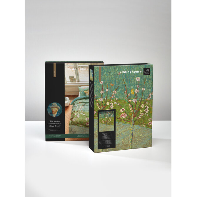 Beddinghouse x Van Gogh Museum Peach Trees Dekbedovertrek  Groen 200x200/220 cm