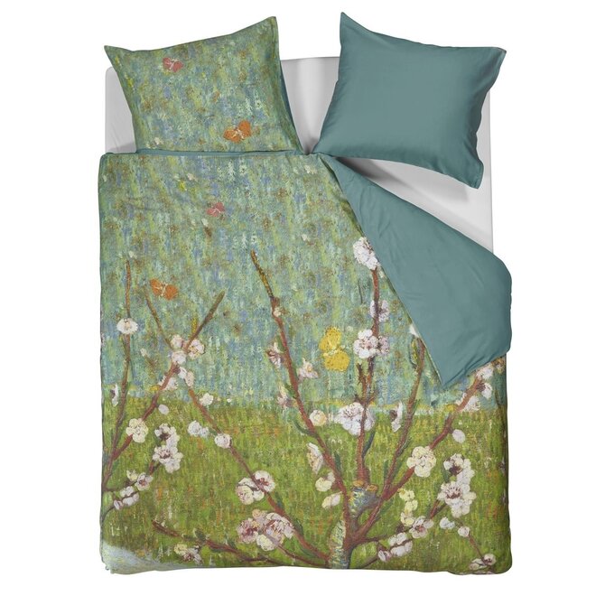 Beddinghouse x Van Gogh Museum Peach Trees Dekbedovertrek  Groen 240x200/220 cm