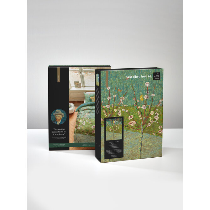 Beddinghouse x Van Gogh Museum Peach Trees Dekbedovertrek  Groen 240x200/220 cm