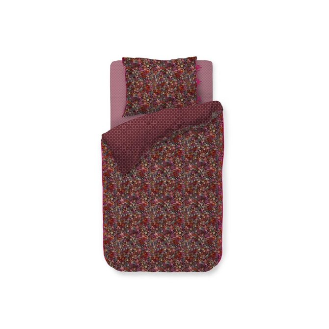Pip Studio Tutti i Fiori Kussensloop  Donkerrood 60x70 cm