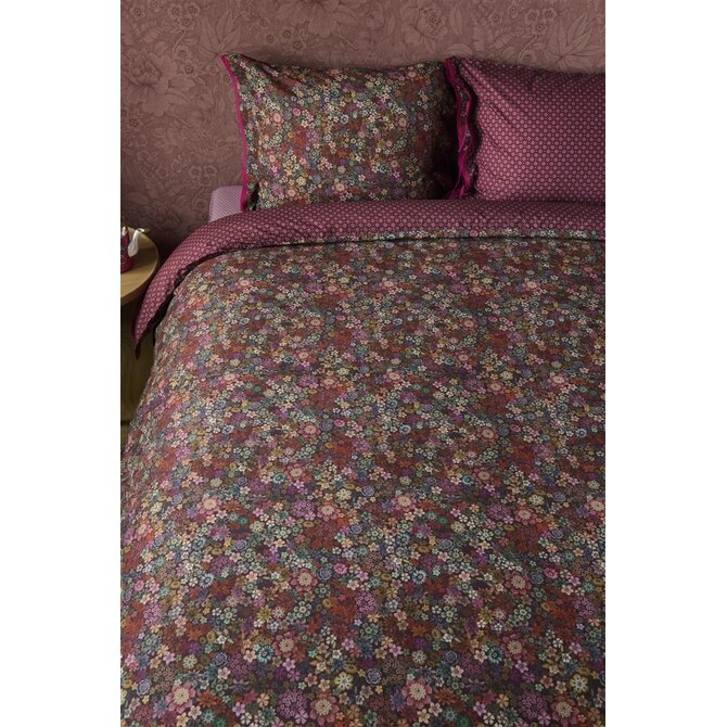 Pip Studio Tutti i Fiori Kussensloop  Donkerrood 60x70 cm