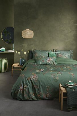 Pip Studio Cece Fiore Dekbedovertrek  Groen 240x200/220 cm