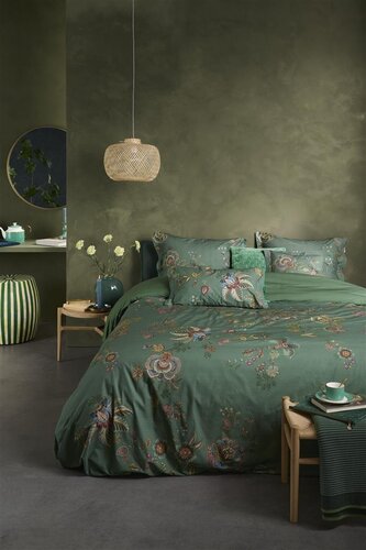 Pip Studio Pip Studio Cece Fiore Dekbedovertrek Groen 240x200/220 cm afbeelding