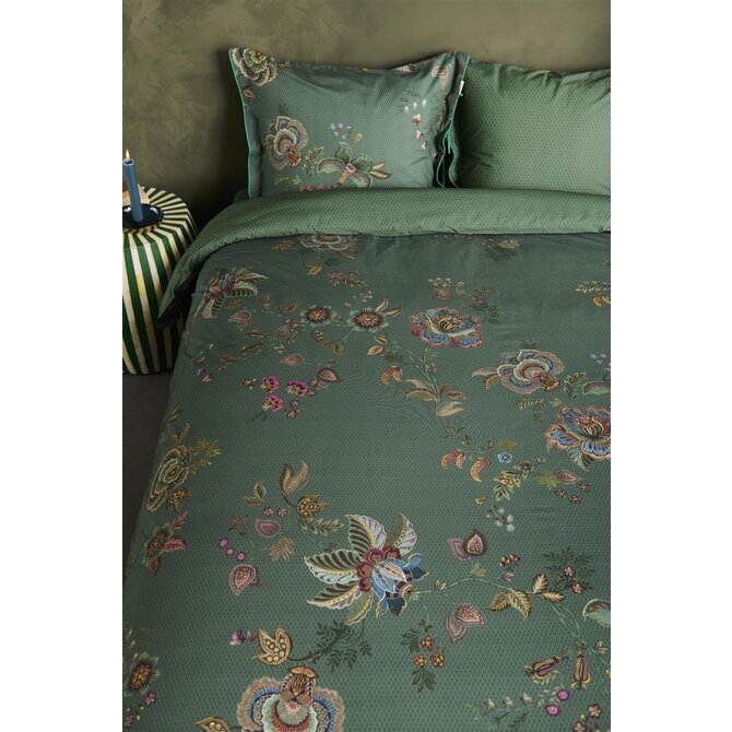 Pip Studio Cece Fiore Dekbedovertrek  Groen 240x200/220 cm