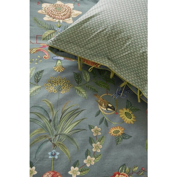 Pip Studio Botanico Verde Dekbedovertrek  Blauw 240x200/220 cm
