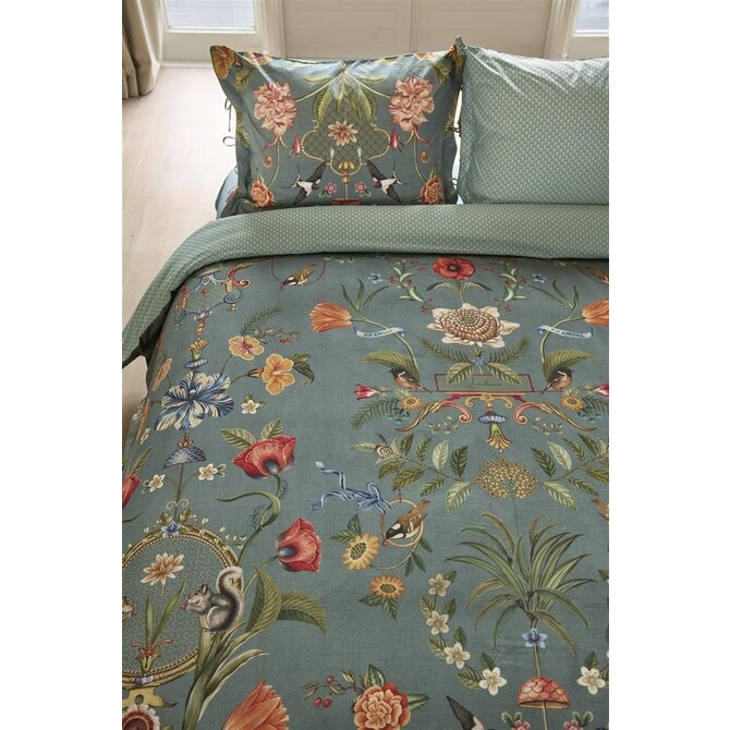 Pip Studio Botanico Verde Dekbedovertrek  Blauw 240x200/220 cm