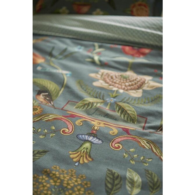 Pip Studio Botanico Verde Dekbedovertrek  Blauw 260x200/220 cm