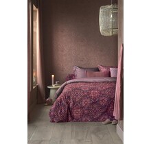 Pip Studio Il Mosaico Dekbedovertrek  Donkerrood 200x200/220 cm
