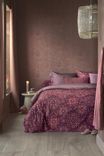 Pip Studio Pip Studio Il Mosaico Dekbedovertrek Donkerrood 240x200/220 cm afbeelding