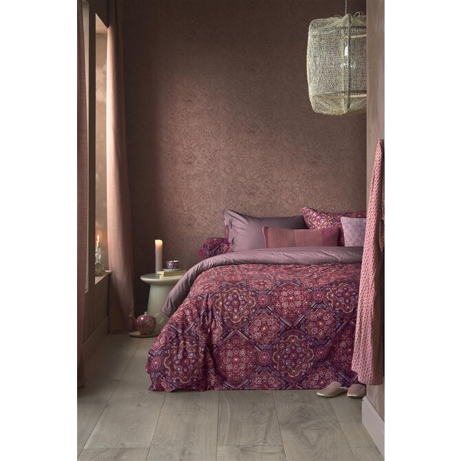 Pip Studio Il Mosaico Dekbedovertrek  Donkerrood 260x200/220 cm