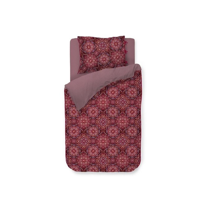 Pip Studio Il Mosaico Dekbedovertrek  Donkerrood 260x200/220 cm
