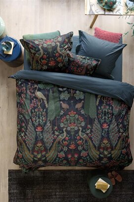 Pip Studio Pavoni Dekbedovertrek  Donkerblauw 200x200/220 cm