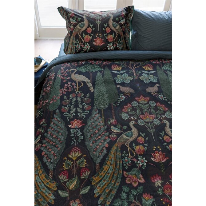 Pip Studio Pavoni Dekbedovertrek  Donkerblauw 260x200/220 cm