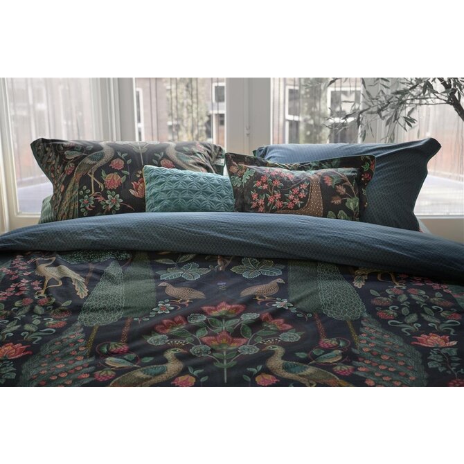 Pip Studio Pavoni Dekbedovertrek  Donkerblauw 260x200/220 cm