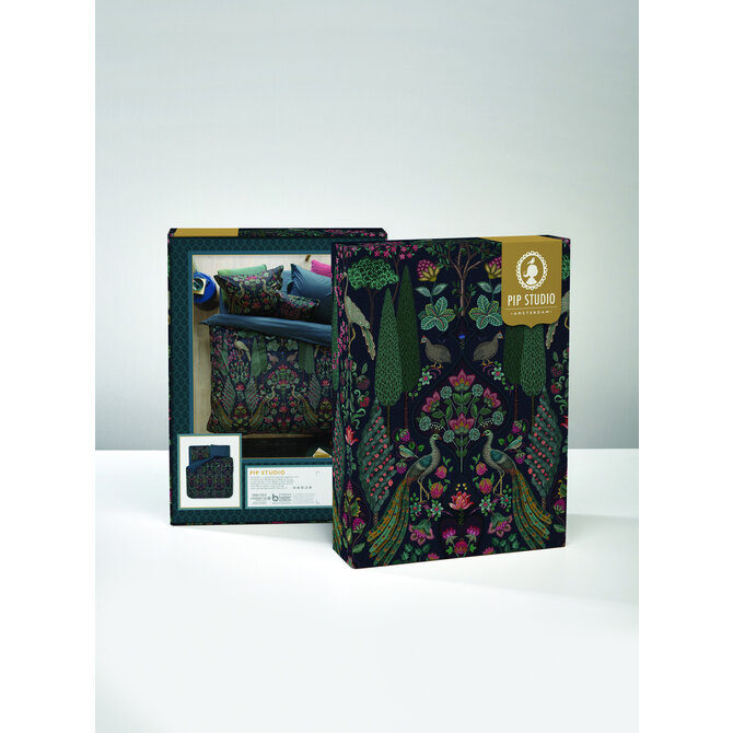 Pip Studio Pavoni Dekbedovertrek  Donkerblauw 260x200/220 cm