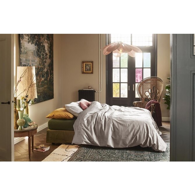 At Home by Beddinghouse Textures Dekbedovertrek Light Grey 200 x 200/220 cm