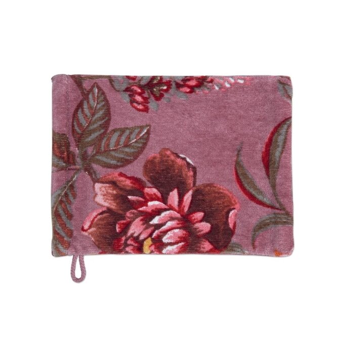 Pip Studio Secret Garden Washandje  Mauve 16x22 cm Pip Studio Secret Garden Washandje  Mauve 16x22 cm