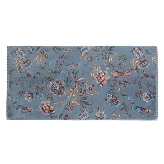 Pip Studio Secret Garden Douchelaken  Blauw 70x140 cm Pip Studio Secret Garden Douchelaken  Blauw 70x140 cm