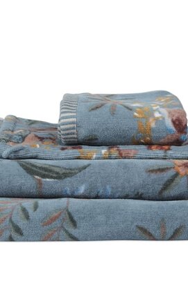 Pip Studio Secret Garden Handdoek Blauw 55x100 cm
