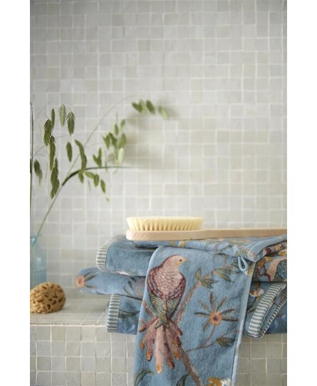Pip Studio Secret Garden Handdoek  Blauw 55x100 cm