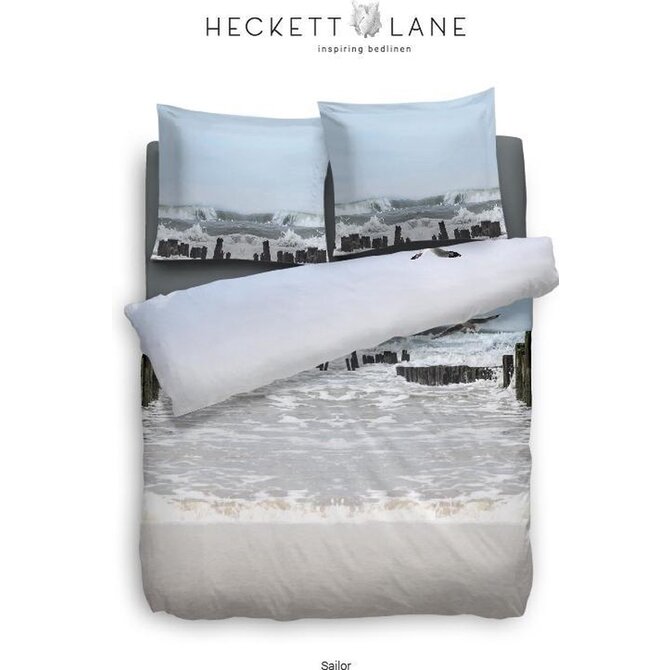 HNL Refined Satin Dekbedovertrek Sailor Blauw 200x200/220 HNL Refined Satin Dekbedovertrek Sailor Blauw 200x200/220