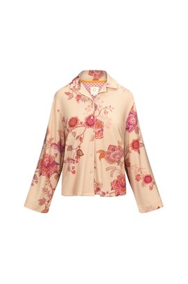 Faye Long Sleeve Top Cece Fiore White Pink L