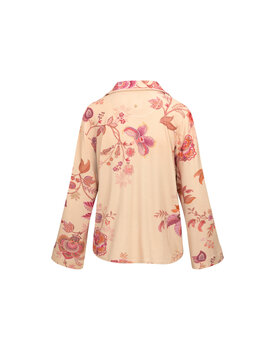 Faye Long Sleeve Top Cece Fiore White Pink L