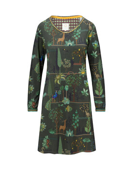 Dana Long Sleeve Nightdress Alberi Dark Green M