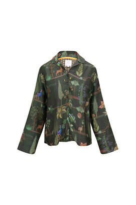 Faye Long Sleeve Top Alberi Dark Green M