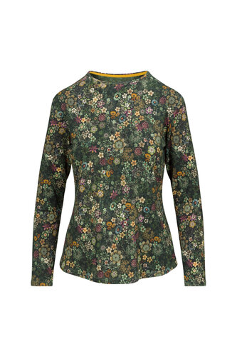 Pip Studio Tom Long Sleeve Top Tutti i Fiori Dark Green L