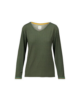 Trice Long Sleeve Top Suki Forest Green S
