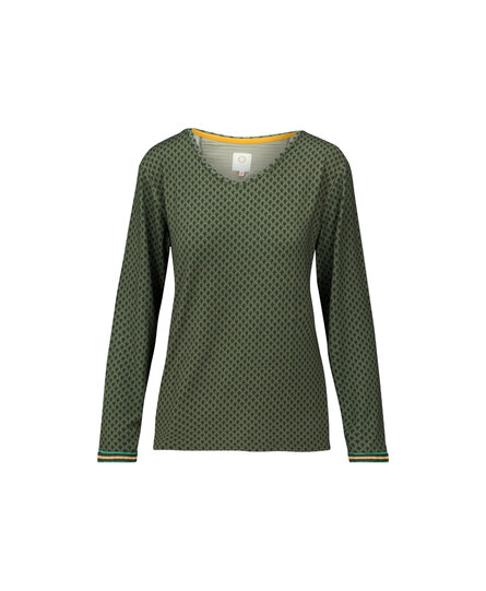Trice Long Sleeve Top Suki Forest Green S